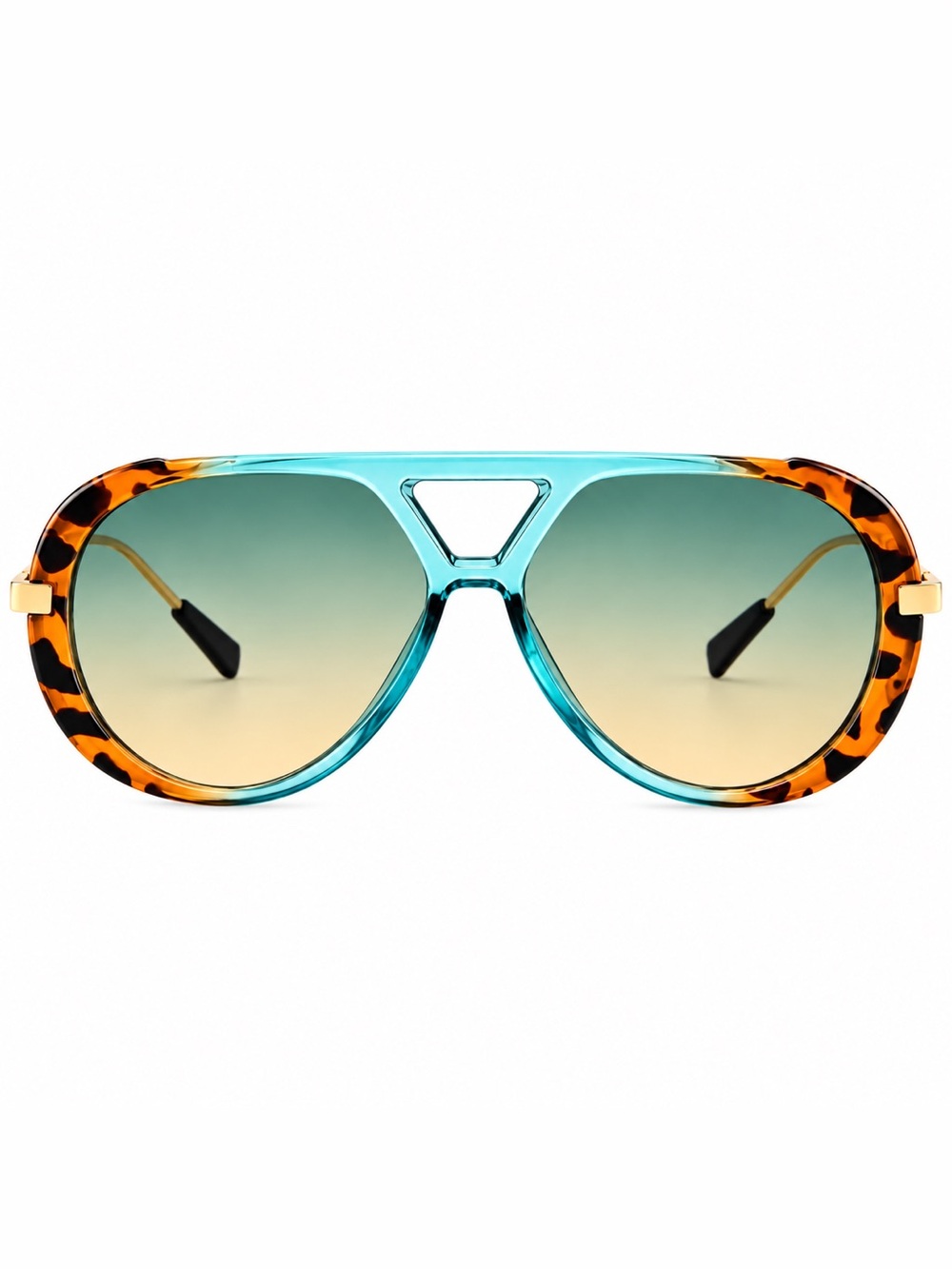 Blue and Tortoiseshell Aviator Sunglasses